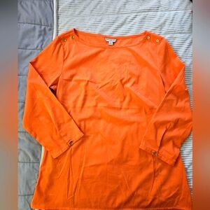 Banana Republic Orange Long Sleeve Top. Size M